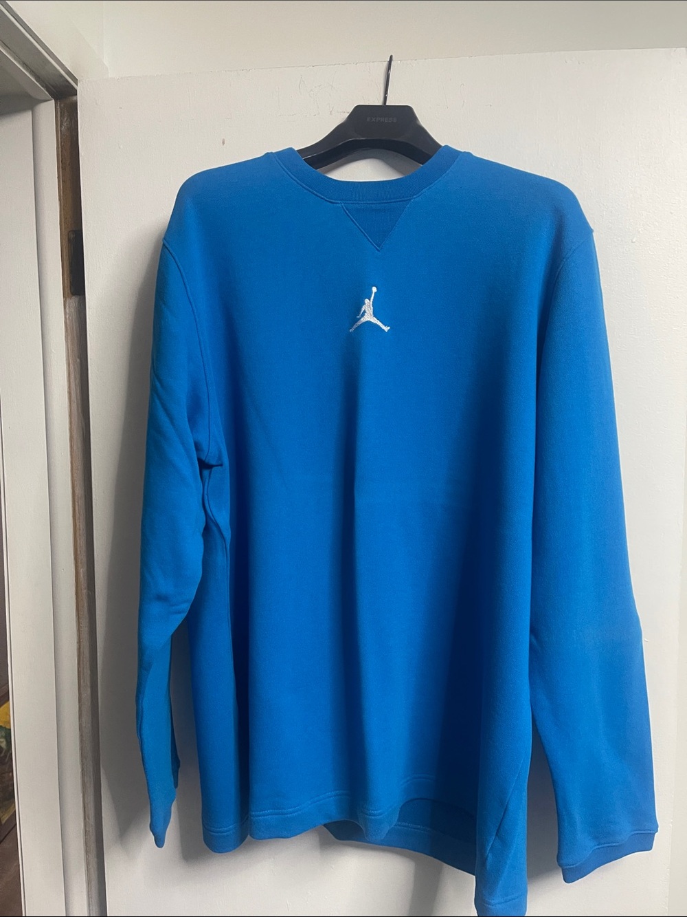 Jordan Men's Crewneck Sweatshirt in Bright Blue with White Jumpman